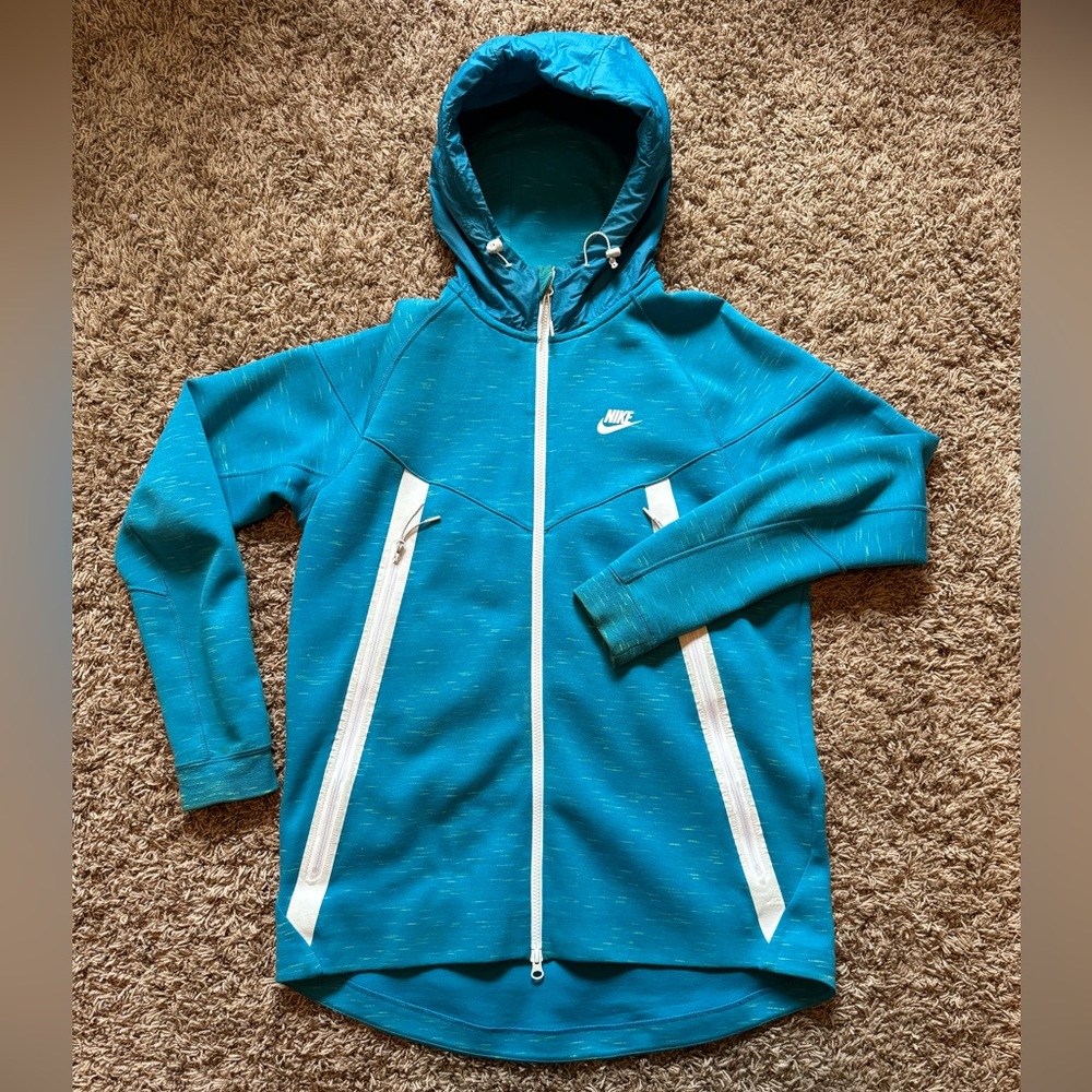 Blue Nike Tech Fleece Hoodie Jacket
